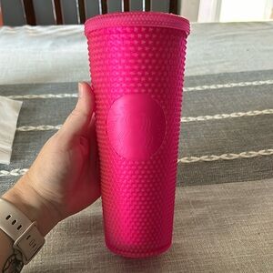 Starbucks Venti Hot Pink Matte Studded Tumbler